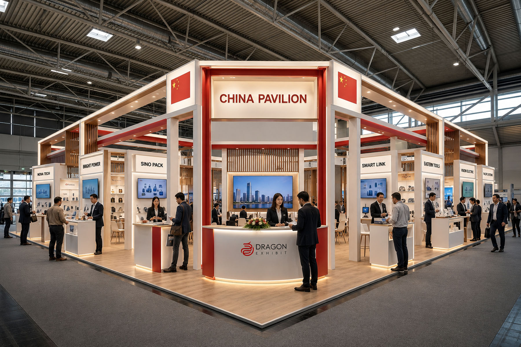 China Pavilion for coordinated group participation