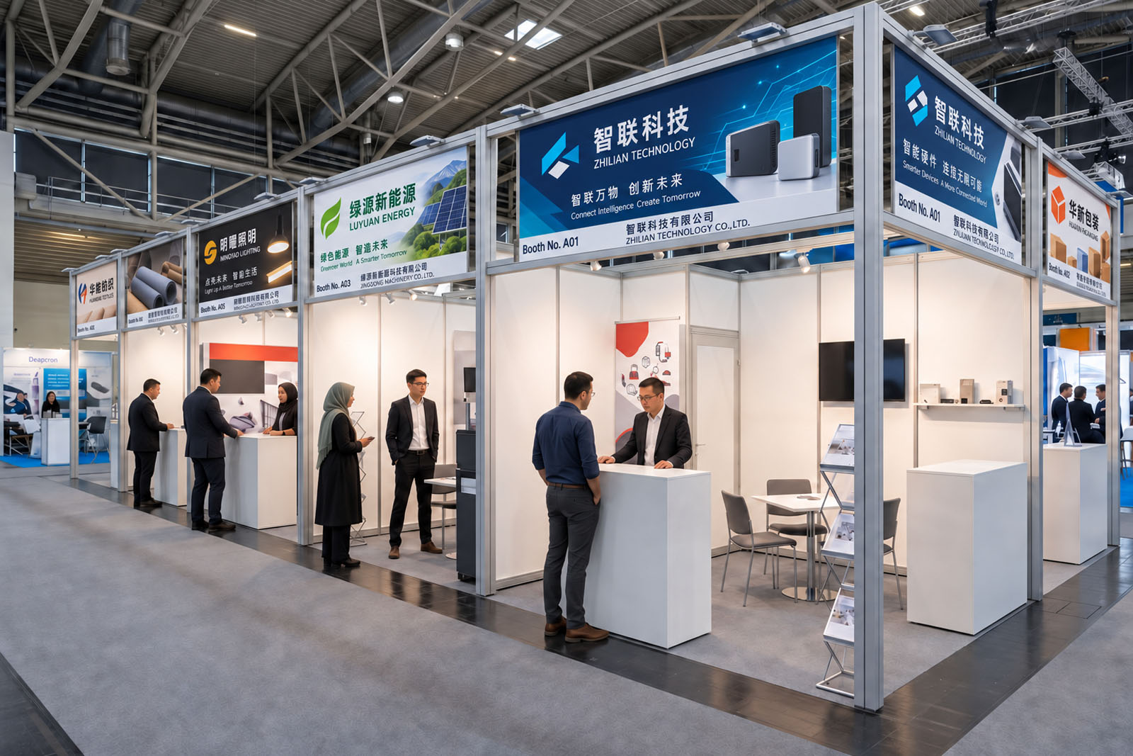 Shell scheme and prefabricated exhibition stands